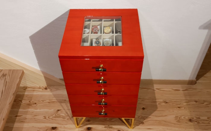 腕時計ケース ジュエル (趣味箱) 5段＜kisai-craft＞ 那珂川市 [GFD001]