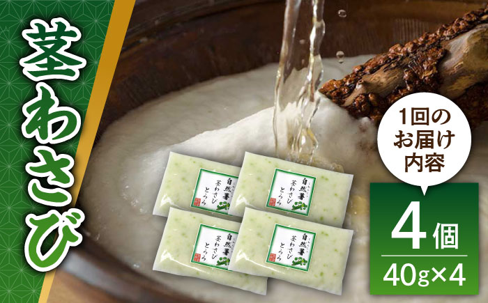 【全6回定期便】自然薯 茎わさびとろろ 40g×4個＜自然薯王国＞那珂川市 [GAH025]