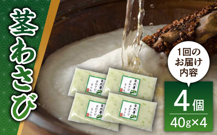 【全12回定期便】自然薯 茎わさびとろろ 40g×4個＜自然薯王国＞那珂川市 [GAH026]