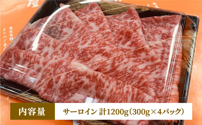 【A5～A4等級】博多和牛 サーロイン すき焼き しゃぶしゃぶ 600g×2パック（計1200g）＜株式会社チクゼンヤ＞那珂川市 [GCF006]