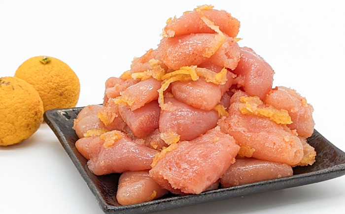 【訳あり】 辛子明太子ゆず皮入り一口カット 1kg(500gx2)＜株式会社E2C＞那珂川市 切れ子 [GEO002]
