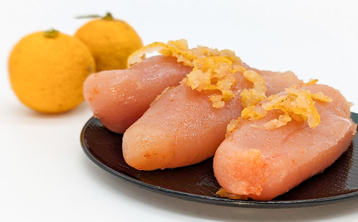 【訳あり】 辛子明太子ゆず皮入り切大 1kg(500gx2)＜株式会社E2C＞那珂川市 切れ子 [GEO004]