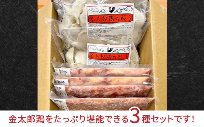 【鶏のうまみたっぷり満喫！】金太郎鶏 食べ尽くしセットA＜有限会社 フジノ香花園＞那珂川市 肉 鶏肉 [GAM023]