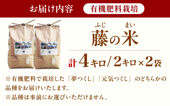【10営業日以内に発送！】令和7年度産 藤の米(ふじのまい) 4kg(2kgx2) ＜フジノ農園＞那珂川市 [GCO002]