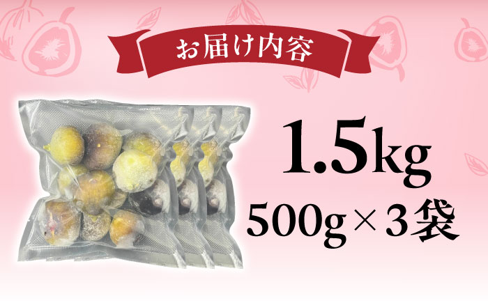 福岡県産「博多とよみつひめ」冷凍いちじく！合計1.5kg（500g×3袋）＜株式会社natural factory＞那珂川市 フルーツ [GEA081]