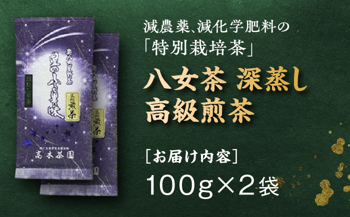 【奥八女星野村】八女茶 高級煎茶 深蒸し茶 100g×2袋＜株式会社ベネフィス＞那珂川市 飲料 お茶 茶 [GED025]