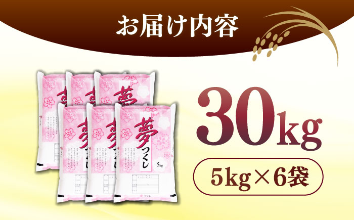 【令和7年度産 】福岡県産米 夢つくし30kg(5kgx6袋) 精米＜有限会社ファインリョーコク＞那珂川市 [GGI010]