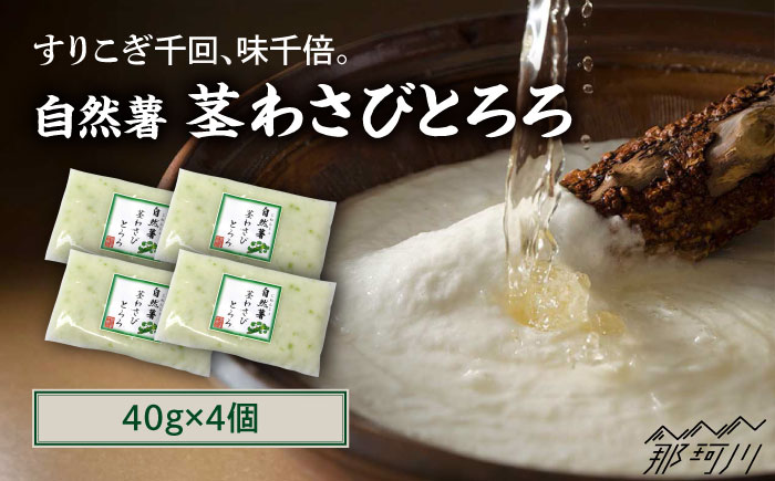 【年内発送】自然薯茎わさびとろろ 40g×4個＜自然薯王国＞那珂川市 自然薯 [GAH021]