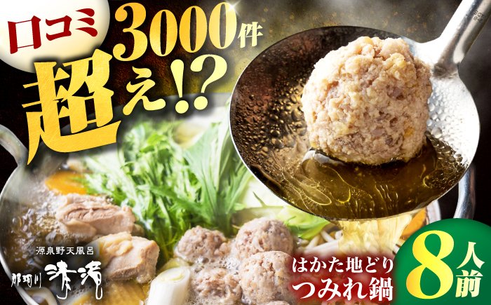那珂川清滝名物　はかた地どりのつみれ鍋セット（8人前）＜源泉野天風呂 那珂川清滝＞那珂川市 鍋 [GAS004]
