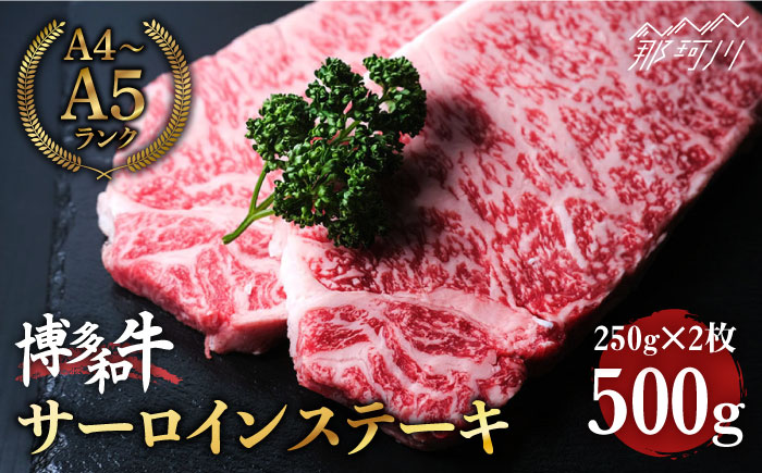 博多和牛 牛肉 サーロイン ステーキ 500g（250g×2）＜肉のくまもと屋＞ 那珂川市 [GBI002]