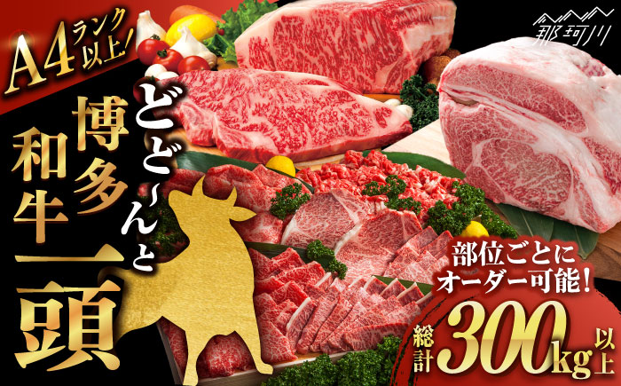 【一頭丸ごとオーダー！】 博多和牛 一頭食べ尽くしセット＜株式会社MEAT PLUS＞那珂川市 肉 牛肉 黒毛和牛 [GBW138]