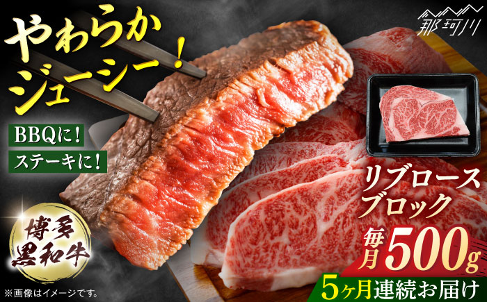博多和牛　リブロースブロック　定期便全5回＜一般社団法人地域商社ふるさぽ＞ 那珂川市 [GBX180]