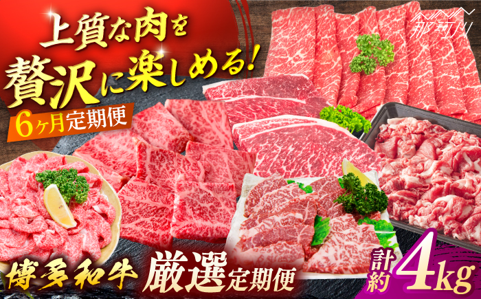 博多和牛　厳選定期便全6回＜一般社団法人地域商社ふるさぽ＞ 那珂川市 [GBX186]