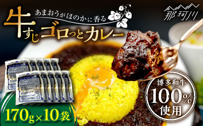 【博多和牛100％使用!】あまおうがほのかに香る 牛すじゴロっとカレー（170g×10袋）＜株式会社natural factory＞那珂川市 [GEA013]