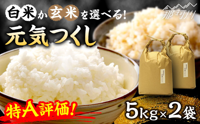 【令和7年度産】【白米or玄米選べる！】特A評価! 元気つくし 10kg（5kg×2袋）＜株式会社ベネフィス＞那珂川市 [GED030]