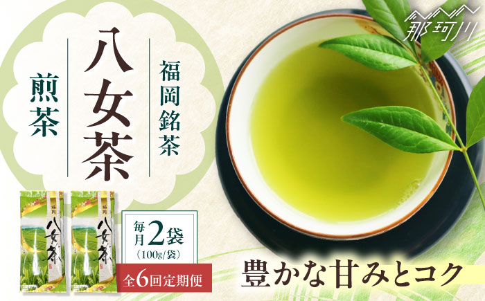 【全6回定期便】八女茶　煎茶セット　100g×2袋 ＜木村食品＞ 那珂川市 [GFW064]