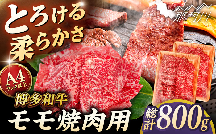 【A4～A5 等級】博多和牛 モモ 焼肉用 800g (400g×2p) ＜ヒサダヤフーズ＞那珂川市 [GFY034]