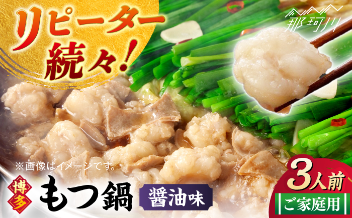 【ご家庭用】 博多もつ鍋（醤油味）3人前那珂川市/株式会社 海千 [GGA013]