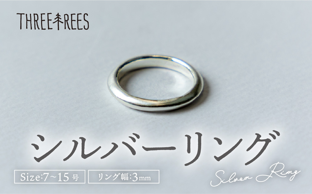 【日常のアクセントに】シルバーリング  LS-06  / マット / 13号 マット / 13号