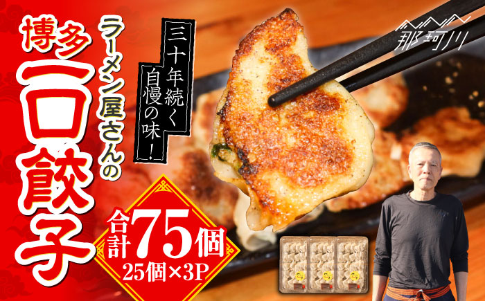 冷凍 博多一口餃子 25個入り×3パック[麺専科げんき]那珂川市 