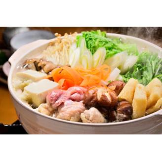 お肉屋さんの贅沢博多地鶏水炊き丸鶏半身セット【配送不可地域：離島】