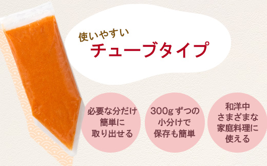 ほぐし辛子明太子チューブタイプ 900g(300g×3)(宇美町)【配送不可地域：離島】