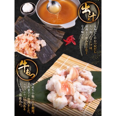 【毎月定期便】予約が取れない老舗人気店!博多もつ鍋2～3人前 オリジナル醤油(宇美町)全12回【配送不可地域：離島】