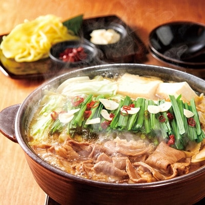 2021年12月発送開始『定期便』もつ鍋(味噌)4-5人前とお米(元気つくし)10kgのセット全6回