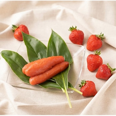 【11月下旬より順次発送】【宇美】博多名物「あまおう」＆ふくや「味の明太子」(小)【配送不可地域：離島】