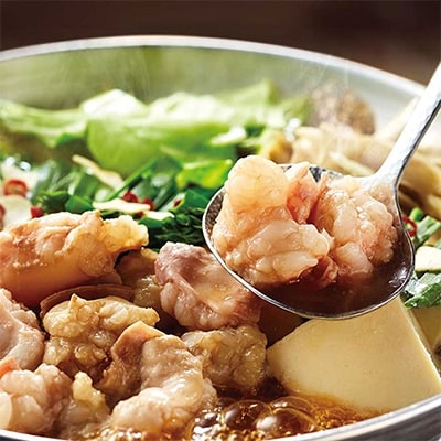 2022年3月発送開始『定期便』やまやの人気もつ鍋(醤油味・味噌味)と明太子切子1kg全3回【配送不可地域：離島】