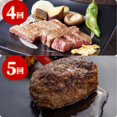【毎月定期便】【博多和牛】ステーキ・薄切り・ハンバーグ(宇美町)全5回【配送不可地域：離島】