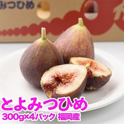 【宇美】福岡限定!ブランドいちじく「とよみつひめ」約300g×4パック【配送不可地域：離島・北海道・沖縄県・東北】