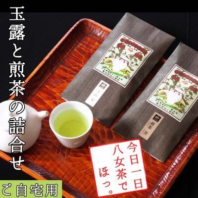 [八女茶 江戸宝永年間創業]14代目オススメの玉露と煎茶2本セット(ご自宅用)(宇美町)