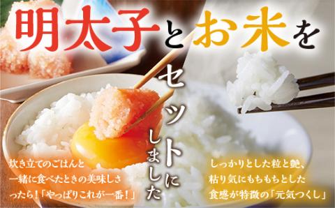 【定期便6回/年】やまやのご家庭用明太切子300gとお米（元気つくし）５・のセット　AZ058