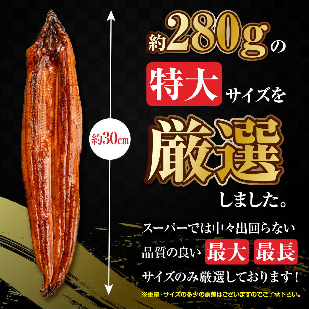 うなぎの蒲焼３尾 タレ付き（２本）　YZ002