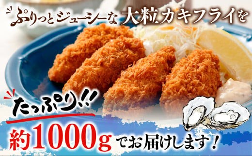 カキフライ 約1000ｇ（約500ｇ×2）40粒 牡蠣フライ かきフライ　RZ002