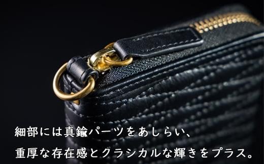 ダイヤステッチ ラウンドジップ ロングウォレット 本革長財布 WZ015