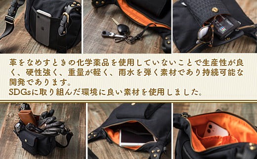 DLMS 'Old trail' ショルダーバッグ キャンバス生地 WZ006-2 キャンバス生地