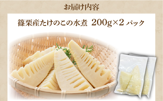篠栗産たけのこの水煮200g×2パック BZ024