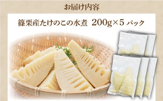 篠栗産たけのこの水煮200g×5パック BZ027 200g×5パック