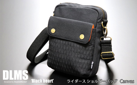DLMS ミニショルダーバッグ Black heart 　キャンバス生地 WZ008-2