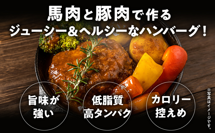 馬肉ハンバーグ 150g×5個 肉 馬 焼くだけ 簡単調理 冷凍 ヘルシー 低脂肪 高タンパク質 惣菜 おかず お弁当 カロリー控えめ 豚肉 ジューシー 旨味 馬バーグ グルメ お取り寄せ