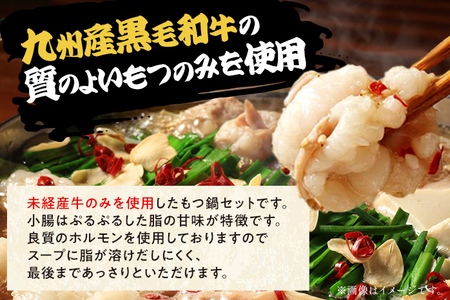 もつ鍋セット 2～3人前 醤油味 3種のホルモンミックス 九州産 国産 ホルモン ミックス もつ 300g (小腸 180g・赤せん 72g・センマイ 48g) セット 黒毛和牛 スープ ちゃんぽん ごま 鷹の爪 ごま油 冷凍 取り寄せ