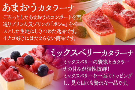 あまおう・ミックスベリーカタラーナセット スイーツ カタラーナ 2種 あまおうカタラーナ 285g×1 ミックスベリーカタラーナ 260g×1 冷凍 西通りプリン デザート 洋菓子 おやつ お菓子 アイスデザート
