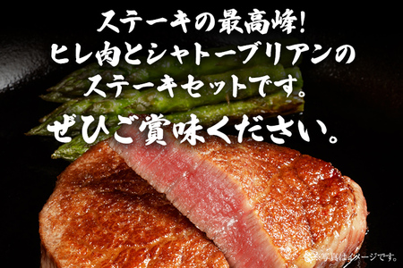 博多和牛 A-5等級 ヒレ×シャトーブリアンステーキ520g（4枚切）ステーキソース4袋付 牛肉 和牛 福岡ブランド牛 肉 ステーキ ソース付 お肉 ビーフ A5ランク ギフト 贈り物