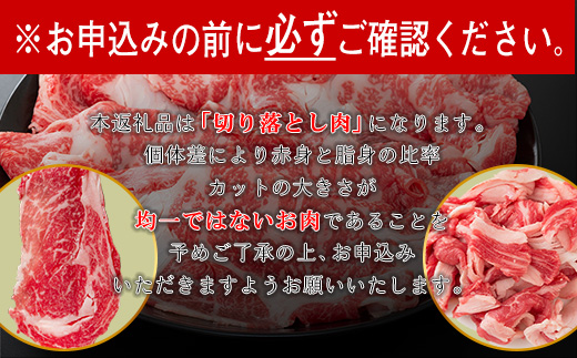 黒毛和牛 切り落とし 1.2kg ( 400g × 3パック ) 昆布出汁仕上げ SF067-2