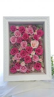 JA013.大きな白フレームアレンジ（アクリル入り）