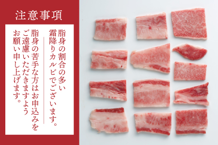 E131.【博多和牛】A４・Ａ５等級こくうま霜降りカルビ焼肉５００ｇ×5か月定期便