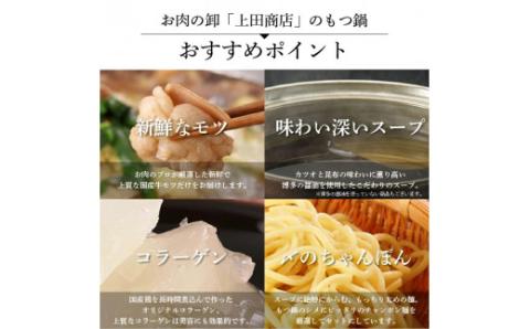 B273.《肉屋厳選“国産牛もつ鍋”》博多もつ鍋セット（醤油）５人前／限定５０個【もつ鍋・醤油味】