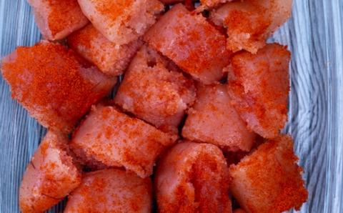 AD074.博多減塩辛子明太子／無着色切れ子（1kg）